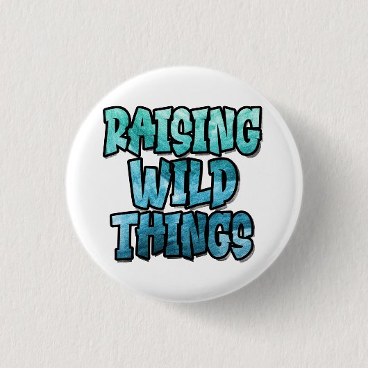 Vergroting van wilde dingen ronde button 3,2 cm (Voorkant)