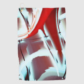 Vergroting van witachtige naar rode gecropeerde di golfhanddoek (Voorkant)