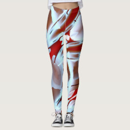Vergroting van witachtige naar rode gecropeerde di leggings