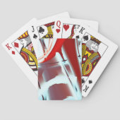 Vergroting van witachtige naar rode gecropeerde di pokerkaarten (Achterkant)