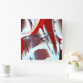 Vergroting van witachtige naar rode gecropeerde di vierkante klok (Huis)