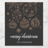 verguld | Aangepaste vakantie Wijn Etiket (Enkel label)