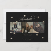 verguld Afstuderen | Elegant Afstuderen uitnodigin Kaart (Voorkant)