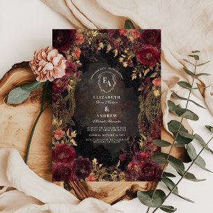 Verguld Antiek Lijst met Bourgondische bloemen Kaart