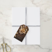 Verguld blad versierd dank je cadeaulabel (Met Touw)