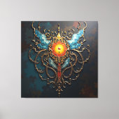 Verguld Drakenhart Canvas Afdruk (Voorkant)