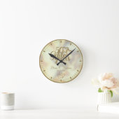 Verguld gepersonaliseerd 50-jarig jubileumcadeau ronde klok (Huis)