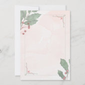 verguld groen kerstavond feest kaart (Achterkant)