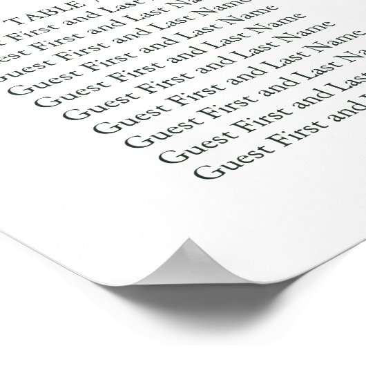 Verguld groen wit | Kerstbruiloft Poster (Hoek)