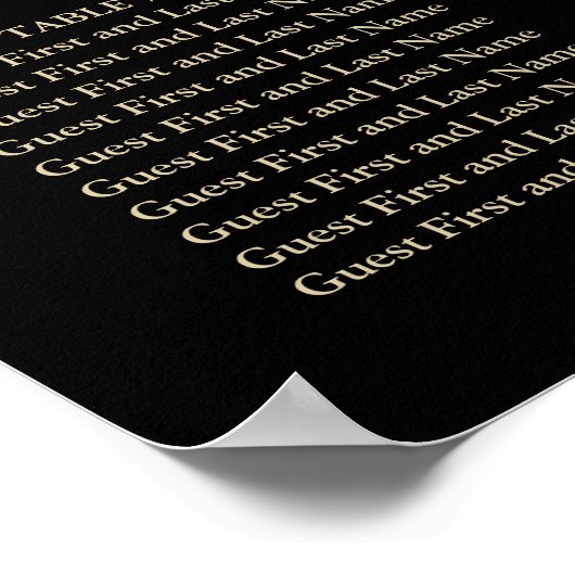 verguld groen zwart | Kerstbruiloft Poster (Hoek)