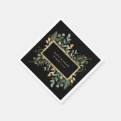 verguld groen zwart | Kerstvakantie bruiloft Servet (Hoek)