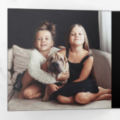 verguld groen zwart | Multi Foto Kerstmis Drieluik Wenskaart (Binnenzijde eerst)