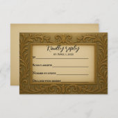 Verguld in gouden bruiloft RSVP Kaart (Voorkant / Achterkant)