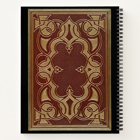   verguld lederen boek Hoesje (Achterkant)