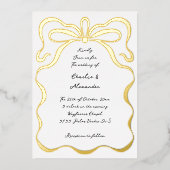 verguld lint folie uitnodiging (Voorkant)