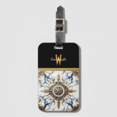 verguld marmer inleg bagagelabel (Voorkant (verticaal))