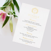 Verguld Monogram Bruiloft Details Behuizing Kaart