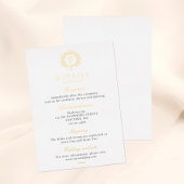 Verguld Monogram Bruiloft Details Behuizing Kaart