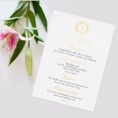 Verguld Monogram Bruiloft Details Behuizing Kaart