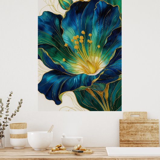 verguld Poster | muurkunst (Keuken)