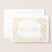 Verguld tuin Vrijgezellenfeest dank u goud Folie Kaarten (Voorkant met envelop)
