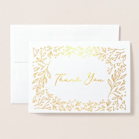 Verguld tuin Vrijgezellenfeest dank u goud Folie Kaarten (Voorkant met envelop)