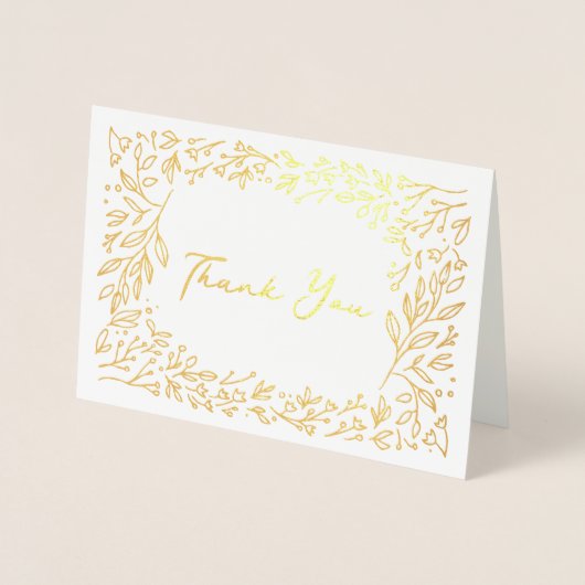 Verguld tuin Vrijgezellenfeest dank u goud Folie Kaarten (Voorkant)