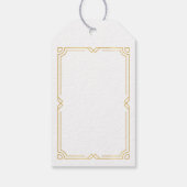 Vergulde Art Deco Golden Peacock Fan cadeau Labels Cadeaulabel (Achterkant)