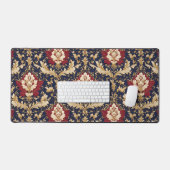 Vergulde Art Nouveau bloemendamask Bureaumat (Keyboard & Muis)
