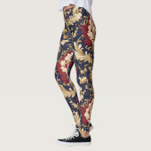 Vergulde Art Nouveau Bloemendamast Leggings (Links)