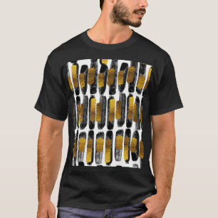 Vergulde Artistry: Zwart & Goud Abstract T-shirt