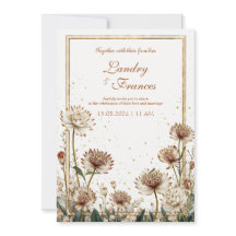 Vergulde Astrantia Botanische Crème Trouwjurk