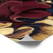 Vergulde Barokke Bloemen Wervelingen Poster (Hoek)