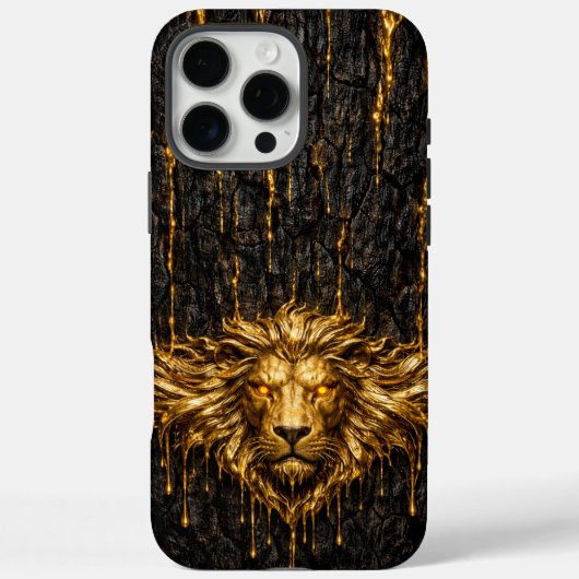 Vergulde Bast Vloeibaar Gouden Leeuw Case-Mate iPhone Case (Achterkant)