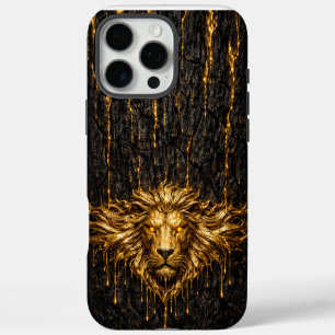 Vergulde Bast Vloeibaar Gouden Leeuw iPhone 16 Pro Max Hoesje