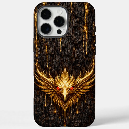 Vergulde Bast Vloeibaar Gouden Phoenix Case-Mate iPhone Case (Achterkant)