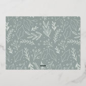 Vergulde Blad Foto Goud Folie Kerstkaart Folie Feestdagenkaart (Achterkant)