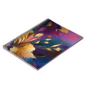 Vergulde Bloei – Abstracte Bloemcompositie Notitieboek (Linkerzijde)