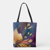 Vergulde bloei - Abstracte bloemcompositie Tote Bag (Achterkant)