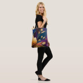 Vergulde bloei - Abstracte bloemcompositie Tote Bag (Op model)