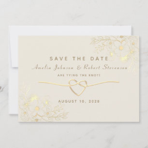 Vergulde Bloem Gouden Trouw Save The Date