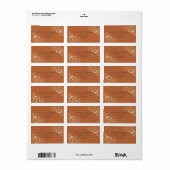 Vergulde bloem verguld retouradreslabel etiket (Full Sheet)