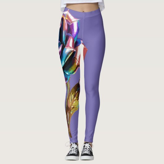 Vergulde bloemblaadjes leggings (Voorkant)