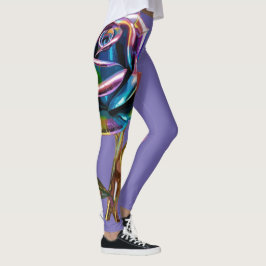 Vergulde bloemblaadjes leggings