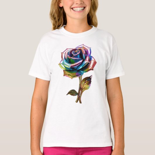 Vergulde bloemblaadjes t-shirt (Voorkant)