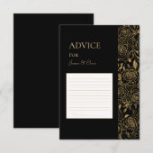 VERGULDE BLOEMEN ADVIESKAART (Voorkant / Achterkant)