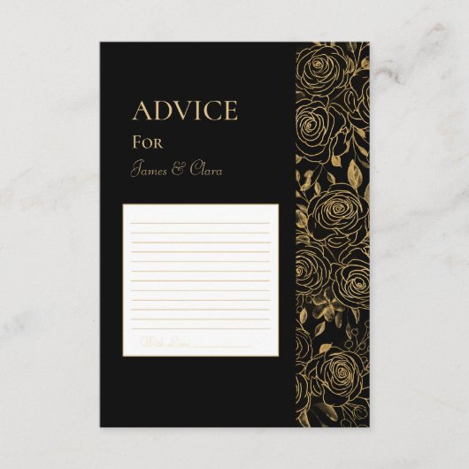 VERGULDE BLOEMEN ADVIESKAART (Voorkant)