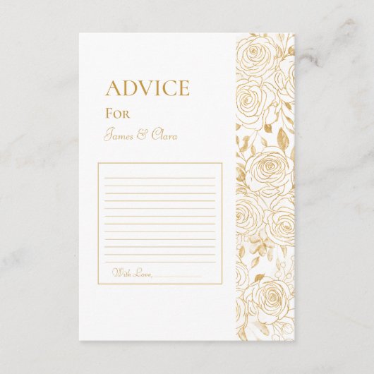 VERGULDE BLOEMEN ADVIESKAART (Voorkant)