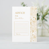 VERGULDE BLOEMEN ADVIESKAART (Staand voorkant)