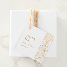 VERGULDE BLOEMEN BEDANKJES LABELS